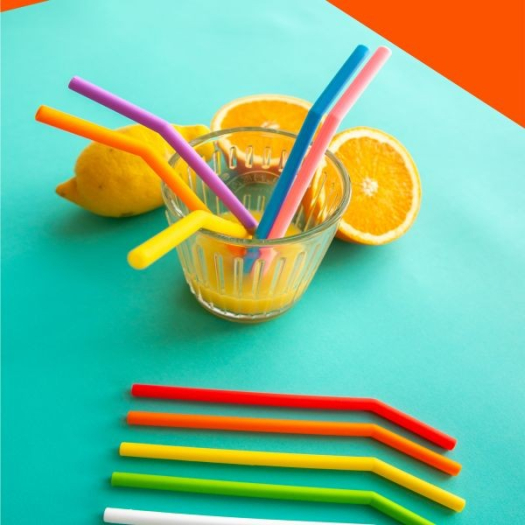 Set de 8 Pailles en silicone
