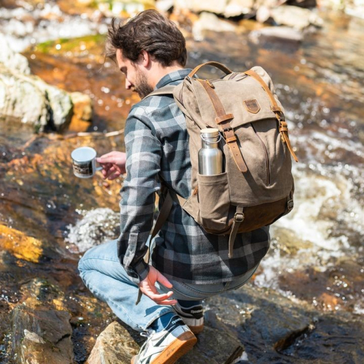 UNIMAK sac à dos en coton waxé