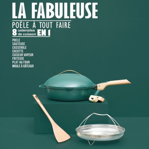 Cookut La Fabuleuse Poêle 8 en 1 Verte