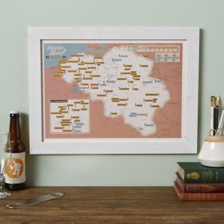 Carte des bières belges à gratter