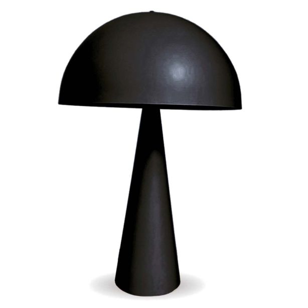 Mush lamp in zwart metaal