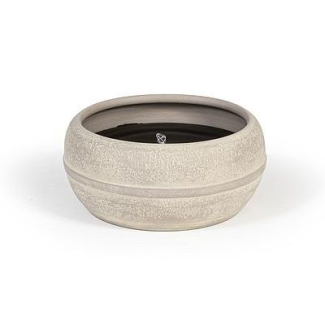 Dekocandle Bougie Terracotta Gris : D29H14CM