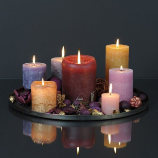 Bougie rustique cylindre D6H8CM