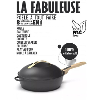 Cookut La Fabuleuse Poêle 8 en 1 Noire