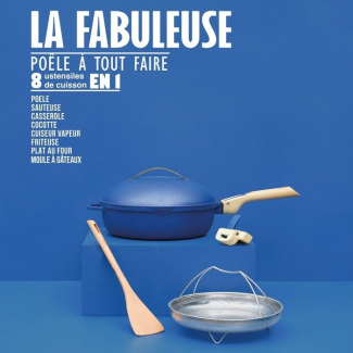 Cookut La Fabuleuse Poêle 8 en 1 Bleu