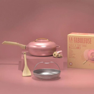 Cookut La Fabuleuse Poêle 8 en 1 Rose