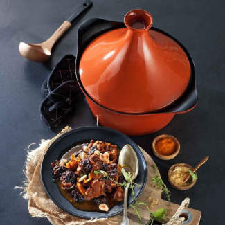 Cookut Le couvercle Tajine Orange Terracotta pour Cocotte