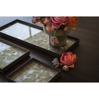 Notre Monde plateau verre 46X18CM