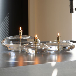 Lampe a huile Galet Laiton