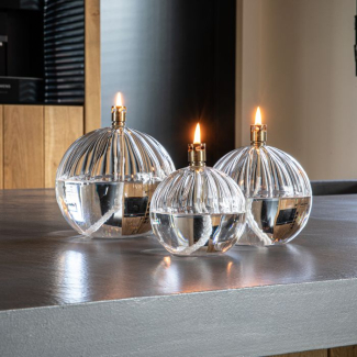 Lampe à huile Sphère Elegant Laiton