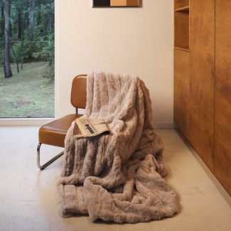 Plaid fausse fourrure Ecorce 150X200CM