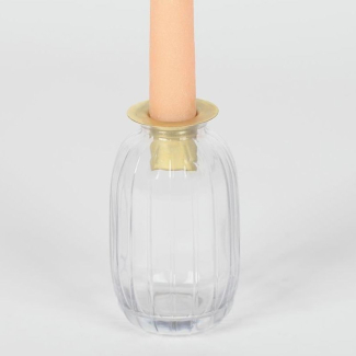 Rasteli Kleine pompoen kandelaar glazen vaas