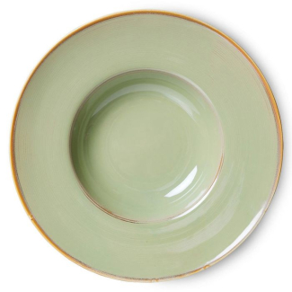 HKLiving Chef ceramics Diep boord - moss green