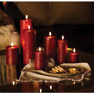 Uyuni Bougie Led Rouge Carmin D5.8CM