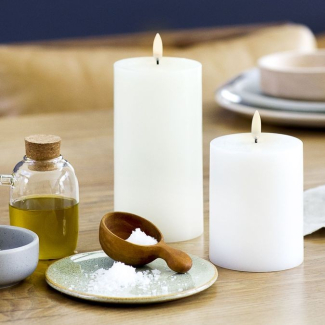 Uyuni Bougie LED D10.1CM Blanc Nordique