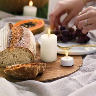 Uyuni Bougie Led Nordic White D5H7.5CM