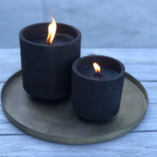 Dekocandle outdoor kaars Terracotta Black