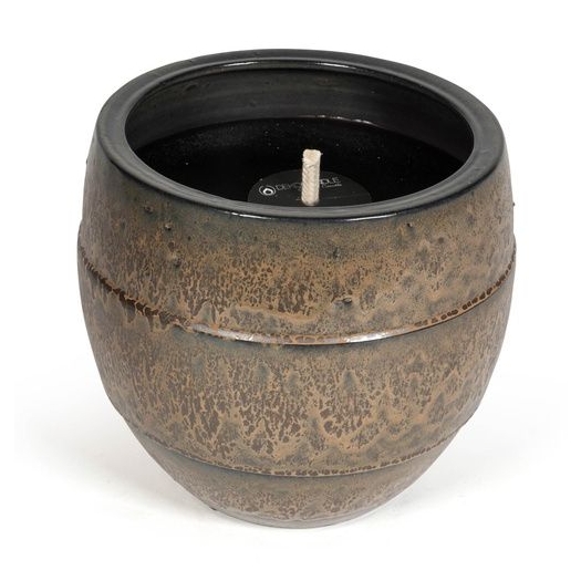 Dekocandle Outdoor Kaars Glanzend choco D25H23CM