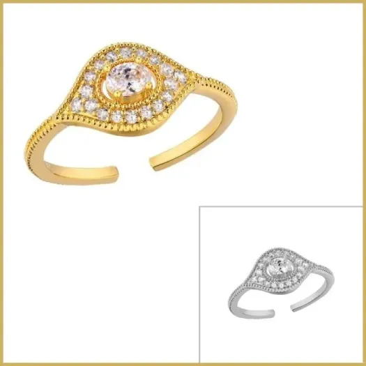 Image représentant le produit bague White Majestic Eye dans ses deux couleurs