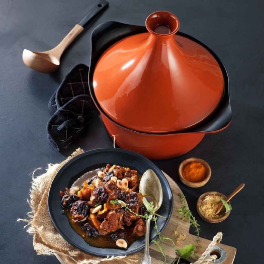 Cookut Tajine deksel oranje terracotta voor kookpot