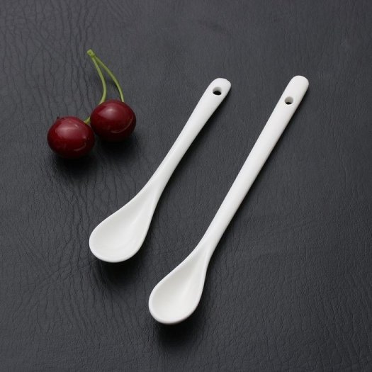 Lepel verrine porselein 12 stuks