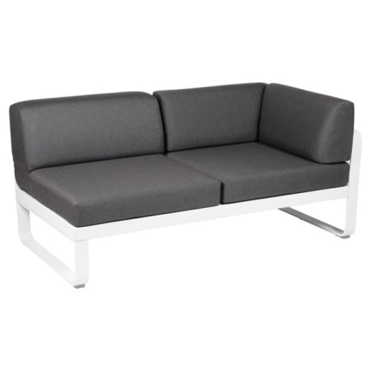 Fermob Bellevie: 2-zits hoekmodule rechts GrafiteGrijs