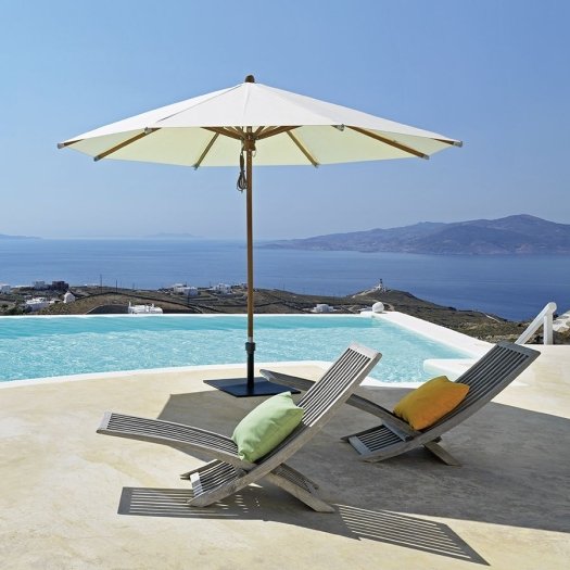 Teakwood Parasol toile 250 grammes