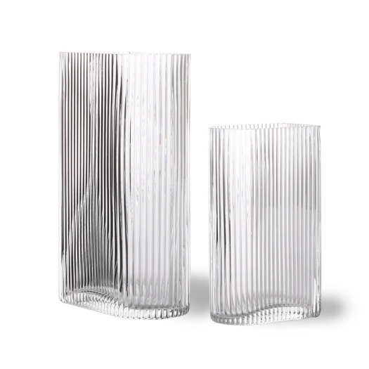 HKLiving Set de 2 vase Striés