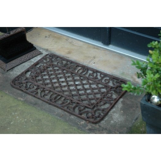 Rechthoekige gietijzeren deurmat