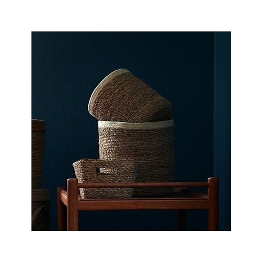 Panier Algues marines "Seagrass" naturel et blanc L