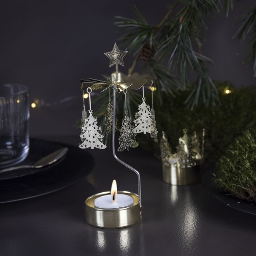 Pluto Design : theelicht Carousel Kerstboom Gold