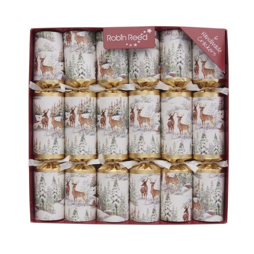 Robin Reed Kerstmis Crackers Deer Christmas 6 stuks
