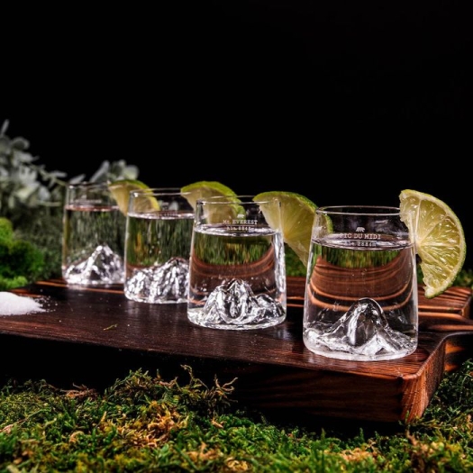 Coffret de 4 shooters Topographic Montagnes