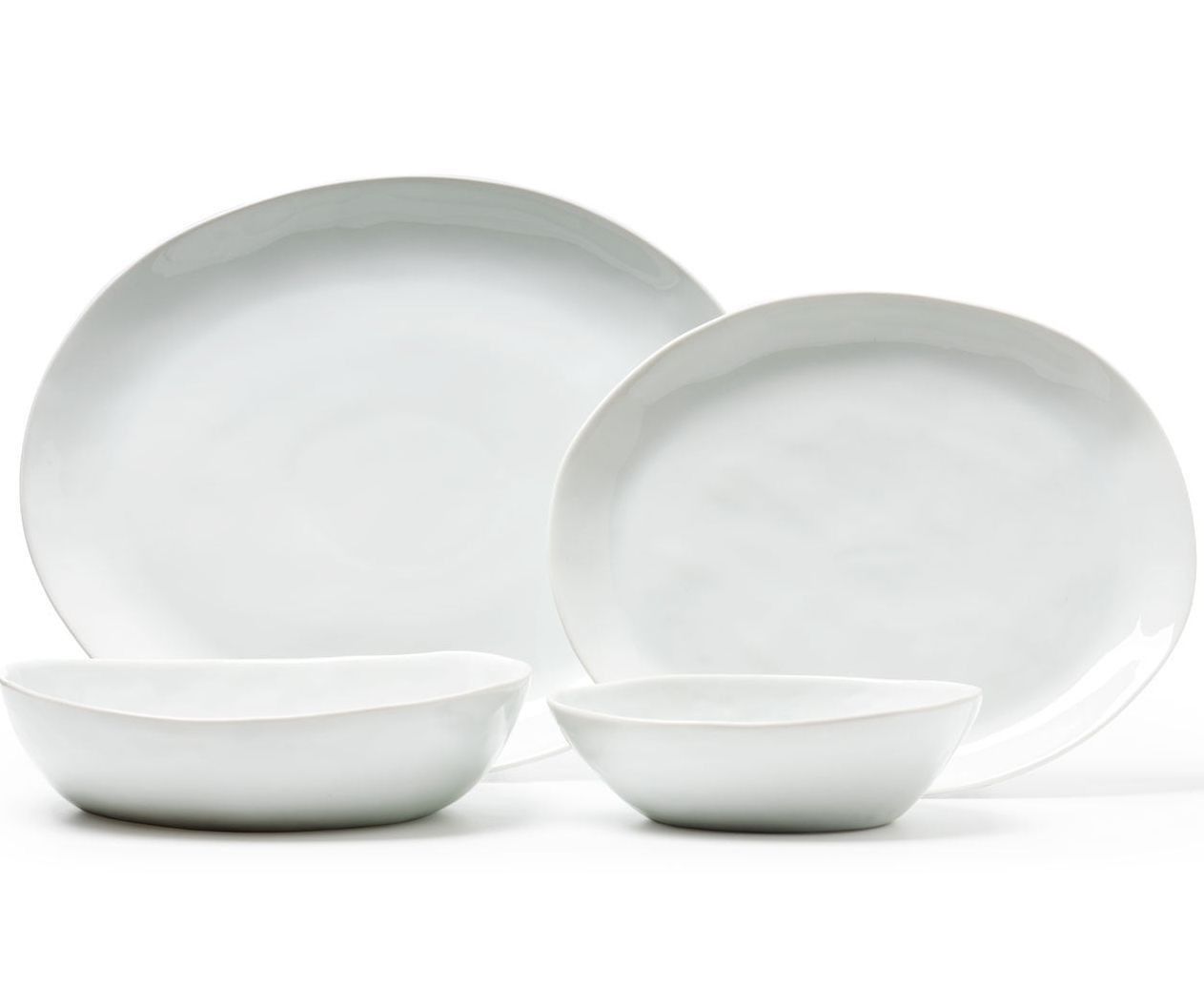 Service de table Porcelino White en porcelaine blanche - Camille&Co