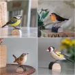 Image des différents modèles d'oiseaux en bois sculptés