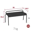 Image du produit Luxembourg Banc compact avec ses dimensions et son poids