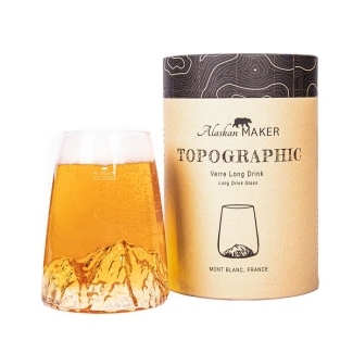 Verre Longdrink Topographic Montagnes