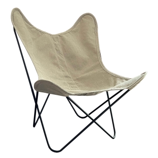 Airborne indoor : AA linen fauteuil met matzwarte structuur