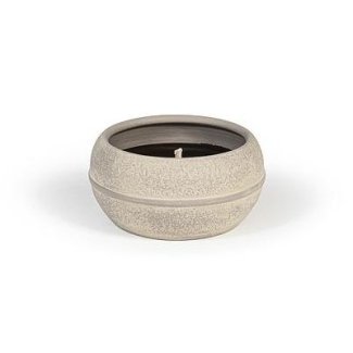 Dekocandle Bougie Terracotta Gris : D24H13CM