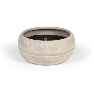 Dekocandle Bougie Terracotta Gris : D29H14CM