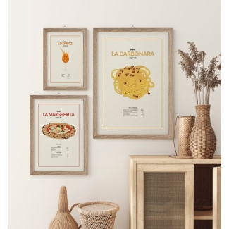 Italiaanse gerechten poster