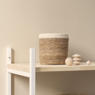 Zeegrasmand naturel en wit M