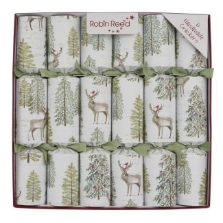 Robin Reed Kerstmis Crackers Sage Woodland 6 stuks